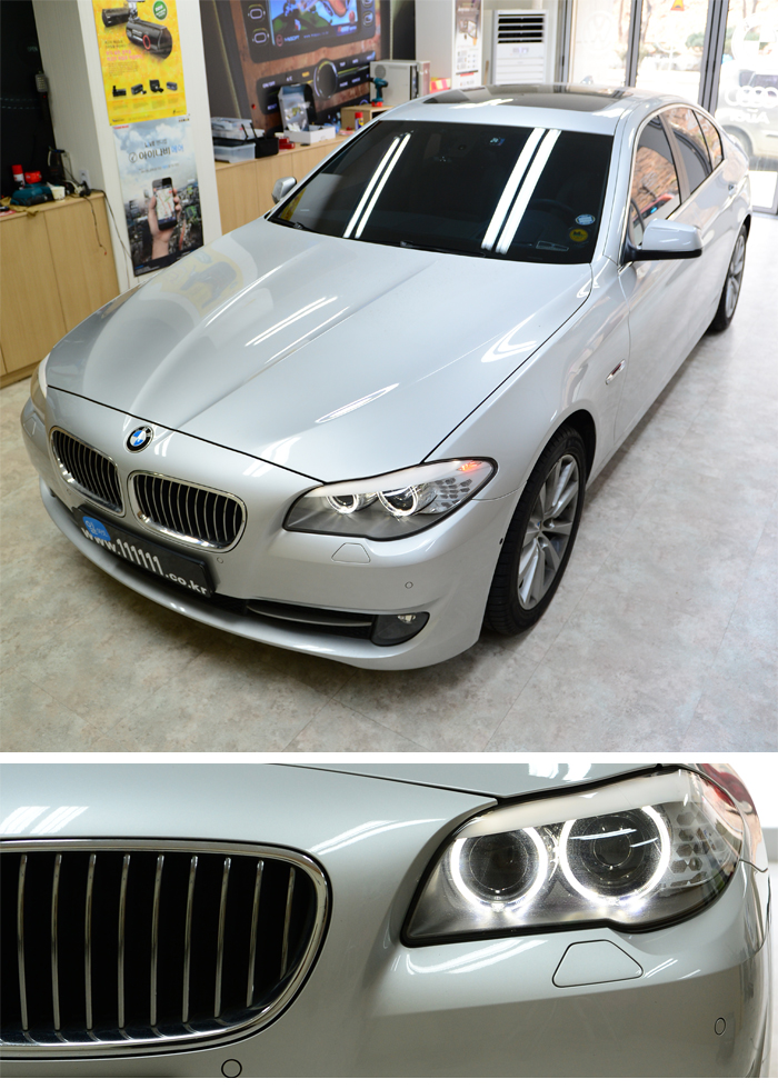 bmw 5시리즈 528i에 장착된 클라스 내비게이션 시리즈 만도 지니 3D G클라스 장착 리뷰 by 일여섯